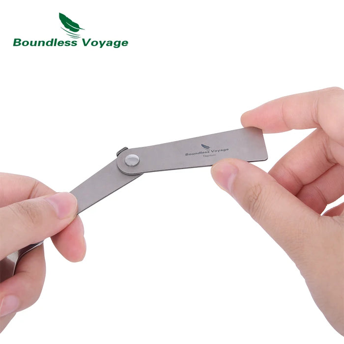 Boundless Voyage Titanium Folding Spoon – Lightweight & Portable Travel Utensil