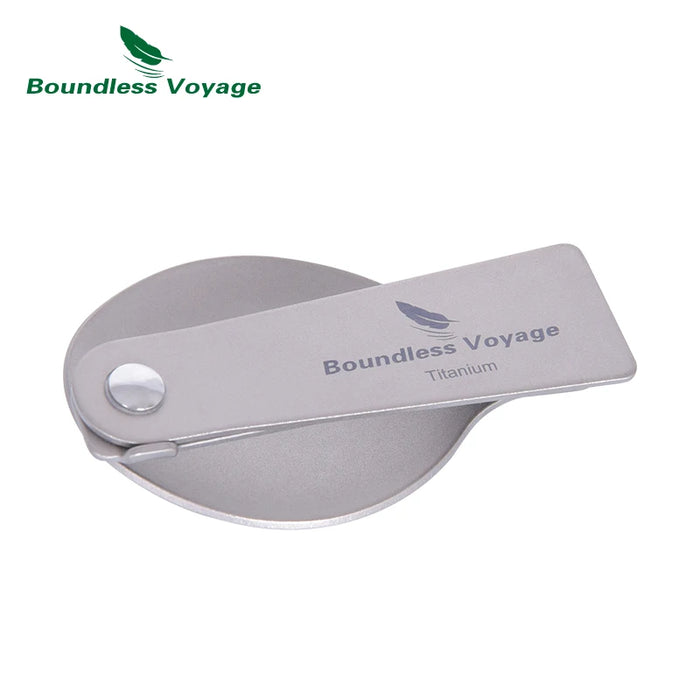 Boundless Voyage Titanium Folding Spoon – Lightweight & Portable Travel Utensil