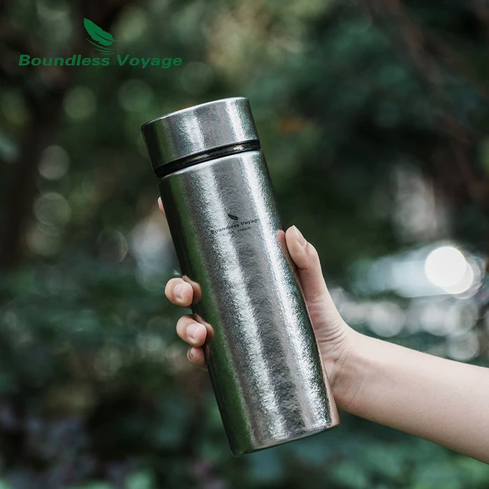 Boundless Voyage 550ml Titanium Thermos Bottle – Double-Walled Insulated