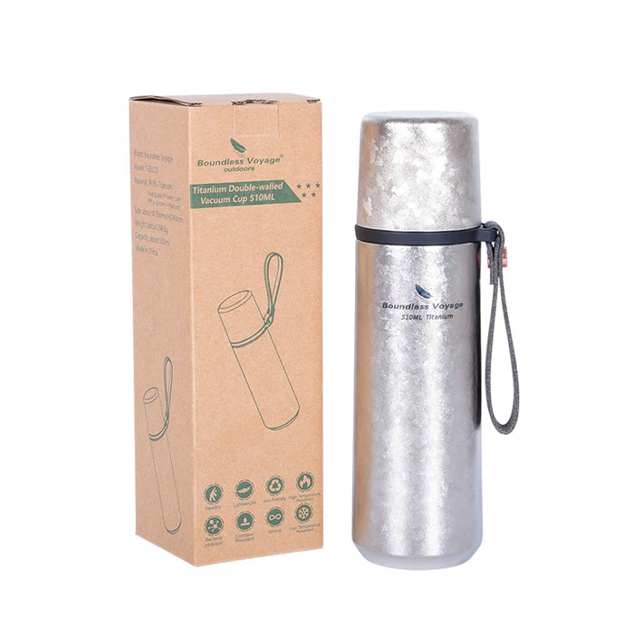 Boundless Voyage Titanium Vacuum Insulated Water Bottle – 510ml