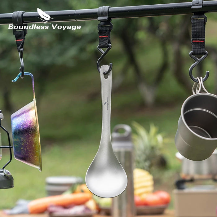 Boundless Voyage Titanium Deep-Bowled Ladle – Durable & Lightweight Cooking Spoon