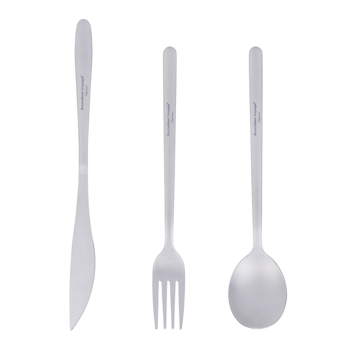 Boundless Voyage Titanium Dinner Set – Lightweight Camping Cutlery Set