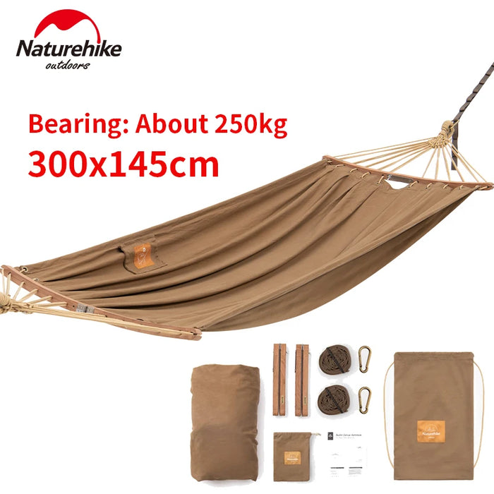 Naturehike Camping Hammock – Portable 2-Person Folding Canvas Swing Chair with 300kg Capacity