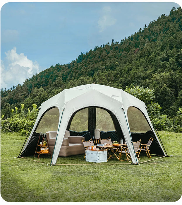 Naturehike Hexagonal Awning Tent – Quick-Opening Sunshade Canopy for Outdoor Camping & Travel