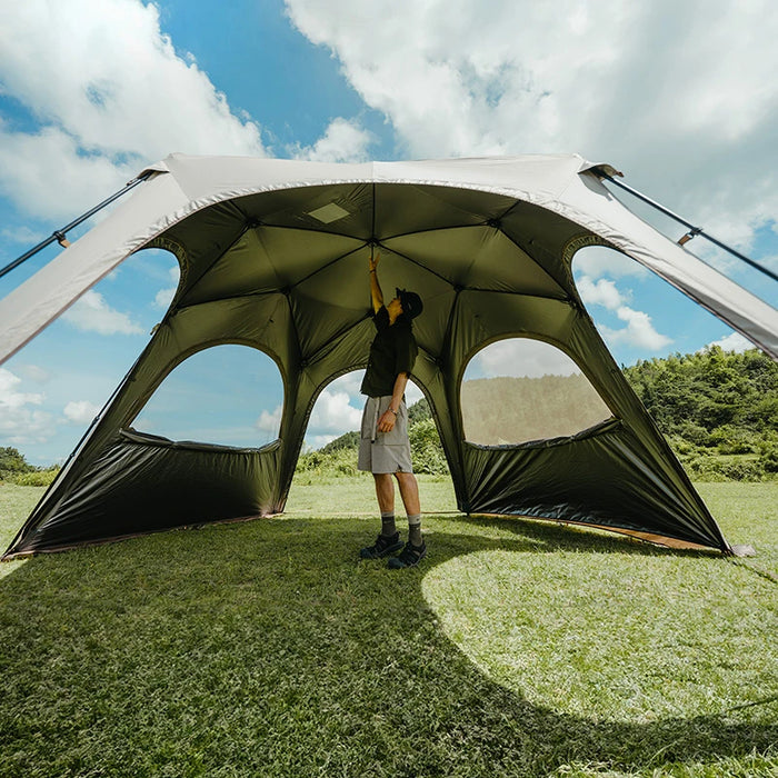 Naturehike Hexagonal Awning Tent – Quick-Opening Sunshade Canopy for Outdoor Camping & Travel