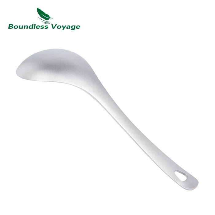 Boundless Voyage Titanium Deep-Bowled Ladle – Durable & Lightweight Cooking Spoon