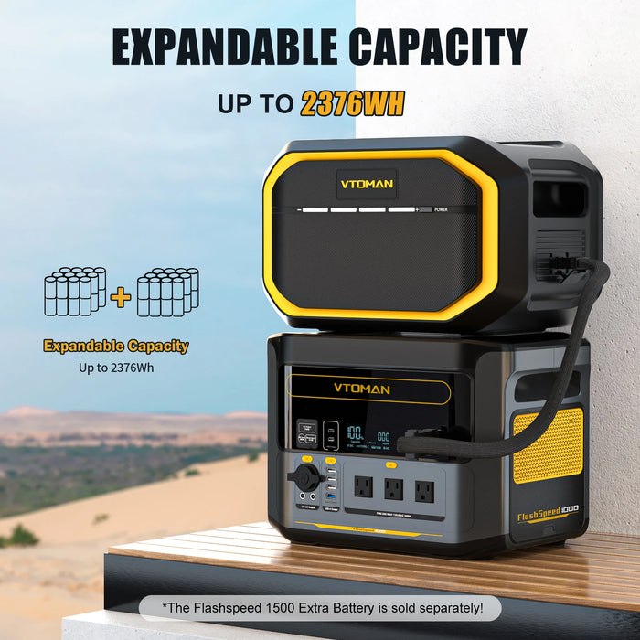 VTOMAN FlashSpeed 1000 Portable Power Station | 828Wh LiFePO4 Battery | 1000W (2000W Peak)