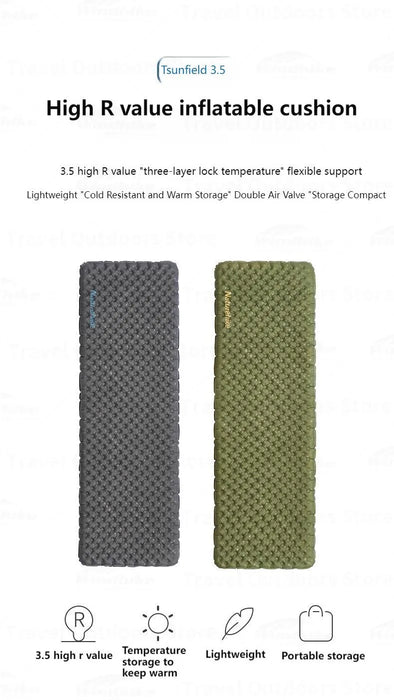 Naturehike R3.5 Inflatable Sleeping Pad – Ultralight Winter Camping Mattress