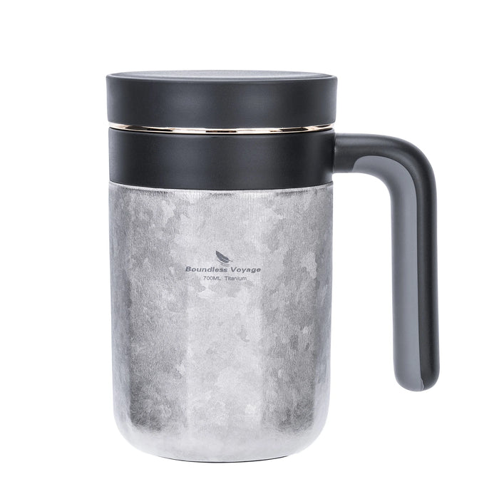 Boundless Voyage 0.7L Titanium Double-Walled Travel Mug – Insulated Coffee & Tea Cup