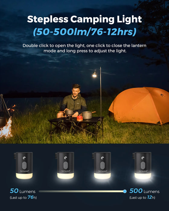 FLEXTAIL MAX PUMP 2 PRO – Portable Air Pump, Inflator with Camping Light & Emergency Power Supply