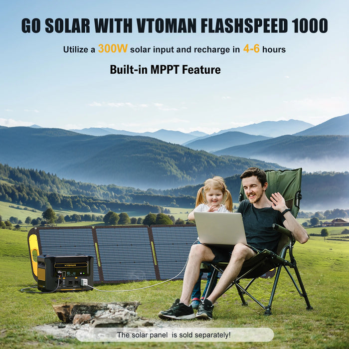 VTOMAN FlashSpeed 1000 Portable Power Station | 828Wh LiFePO4 Battery | 1000W (2000W Peak)