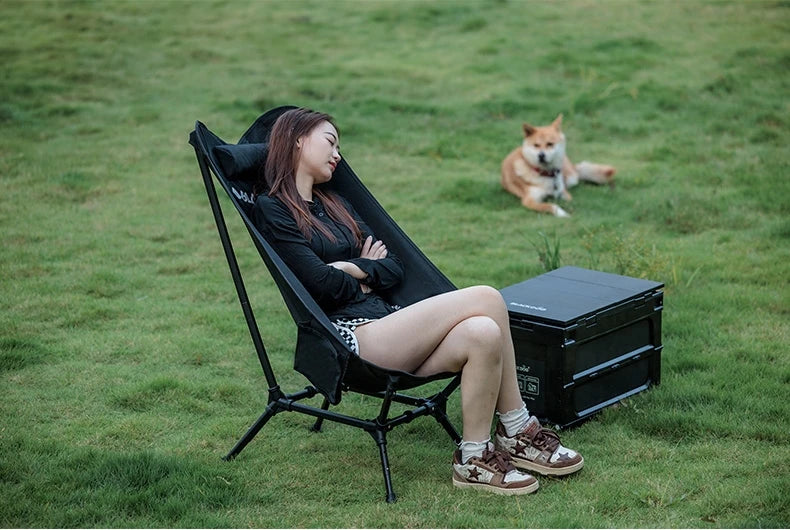 Naturehike BLACKDOG Moon Chair – Adjustable Height, Wide Seat & Ultra-Lightweight Camping Chair