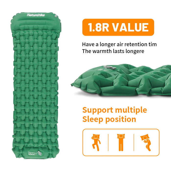 Naturehike Inflatable Camping Mattress – Ultralight Air Sleeping Pad for Outdoor Adventures