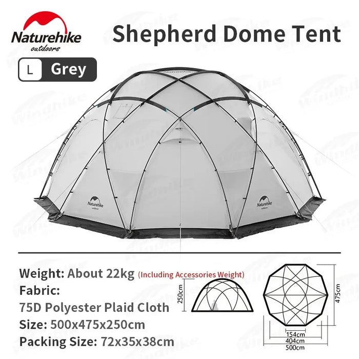 Naturehike Geodesic Dome Tent – 4-Season Waterproof Tent for 5-8 Persons