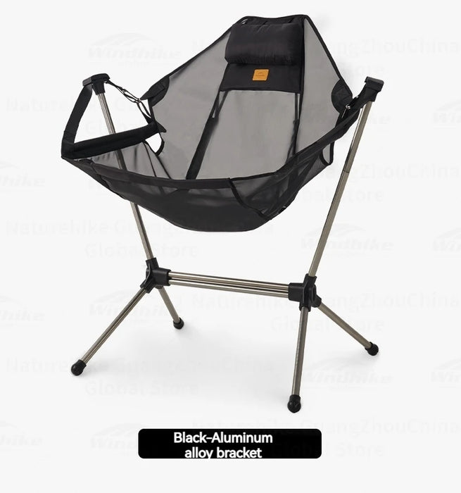 Naturehike Foldable Rocking Chair – Adjustable, Lightweight & Portable Camping Armchair with Backrest and Pillow