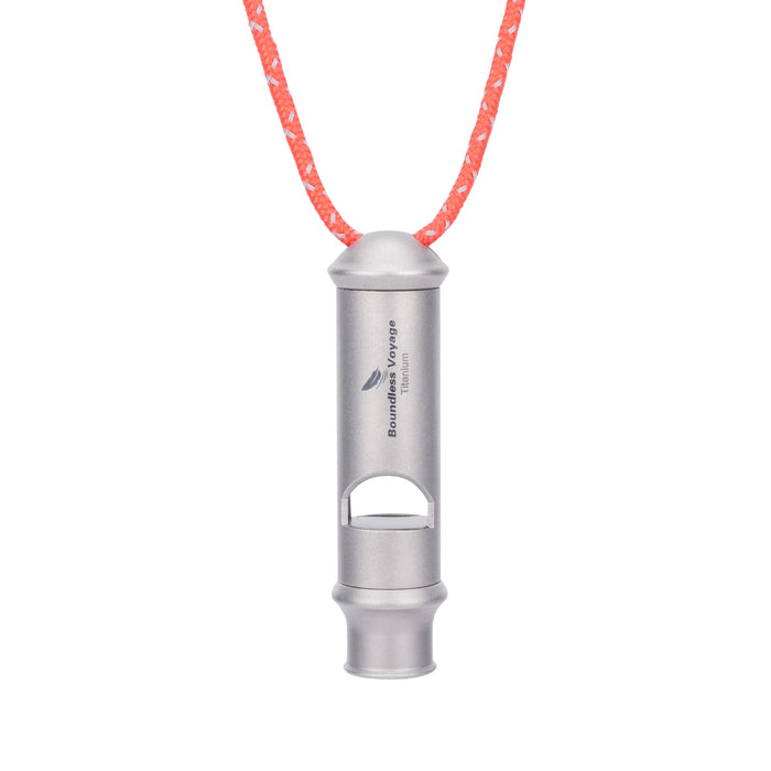 Boundless Voyage Titanium Emergency Survival Whistle with Lanyard – Compact & Durable