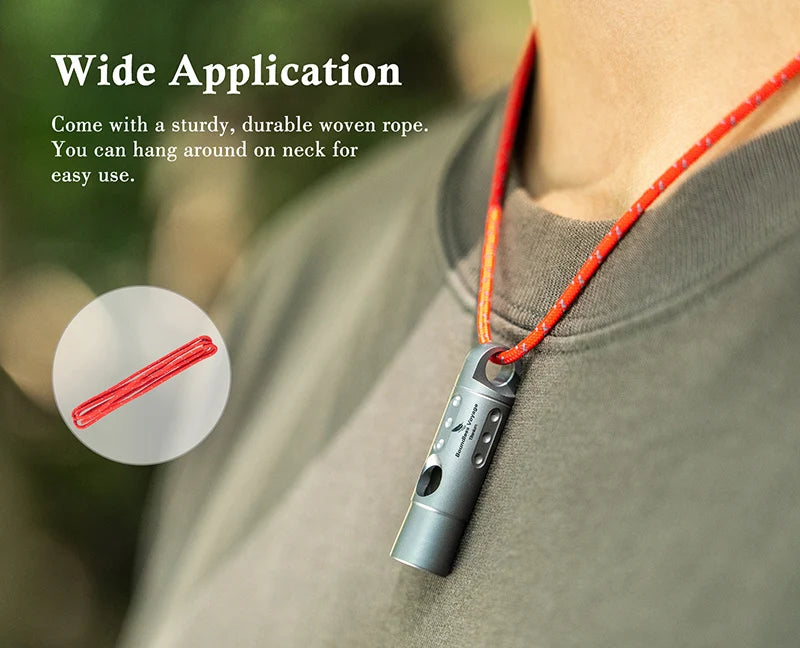 Boundless Voyage Titanium Emergency Survival Whistle – Compact & Loud