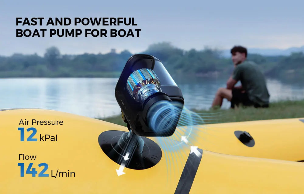 FLEXTAIL MAX BOAT PUMP – Cordless Air Pump for Boats & Kayaks, Electric Inflator with USB Charging