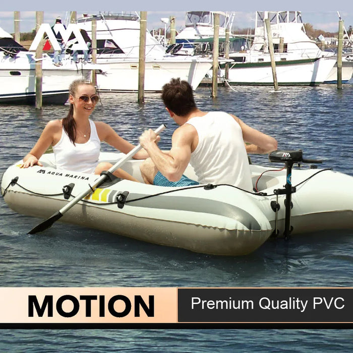 Aqua Marina MOTION Inflatable Fishing Boat | 2-Person PVC Dinghy with Paddle & Motor Mount Option