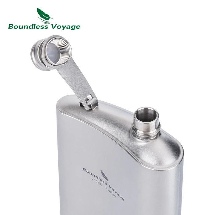 Boundless Voyage Titanium Hip Flask – Ultralight & Leakproof Pocket Flask