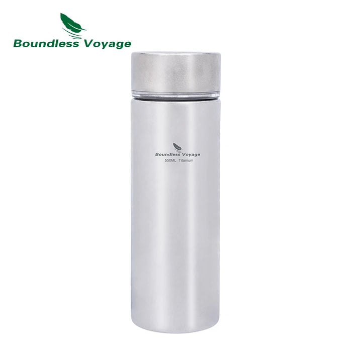 Boundless Voyage 550ml Titanium Thermos Bottle – Double-Walled Insulated