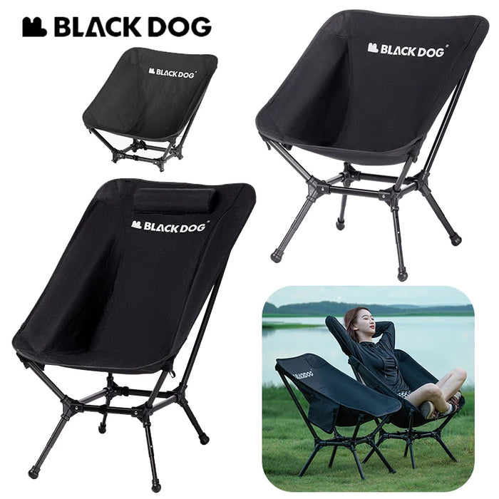 Naturehike BLACKDOG Moon Chair – Adjustable Height, Wide Seat & Ultra-Lightweight Camping Chair