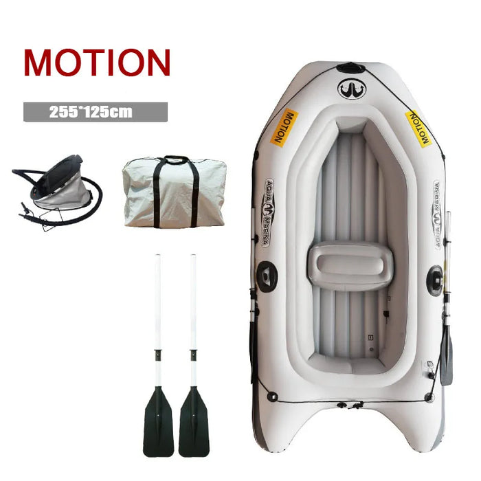 Aqua Marina MOTION Inflatable Fishing Boat | 2-Person PVC Dinghy with Paddle & Motor Mount Option