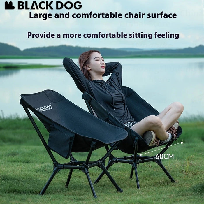 Naturehike BLACKDOG Moon Chair – Adjustable Height, Wide Seat & Ultra-Lightweight Camping Chair