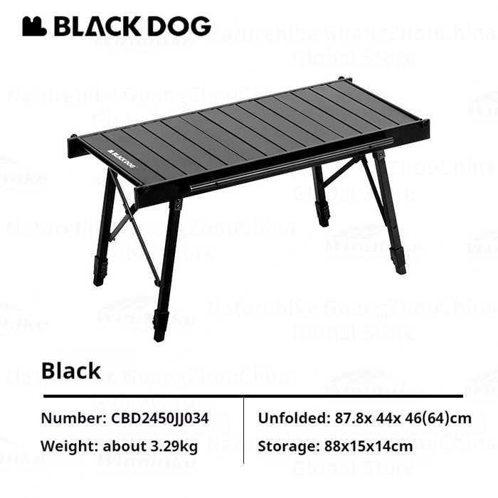 Naturehike BLACKDOG IGT Folding Camping Table – Adjustable Aluminum Alloy Portable Outdoor Table