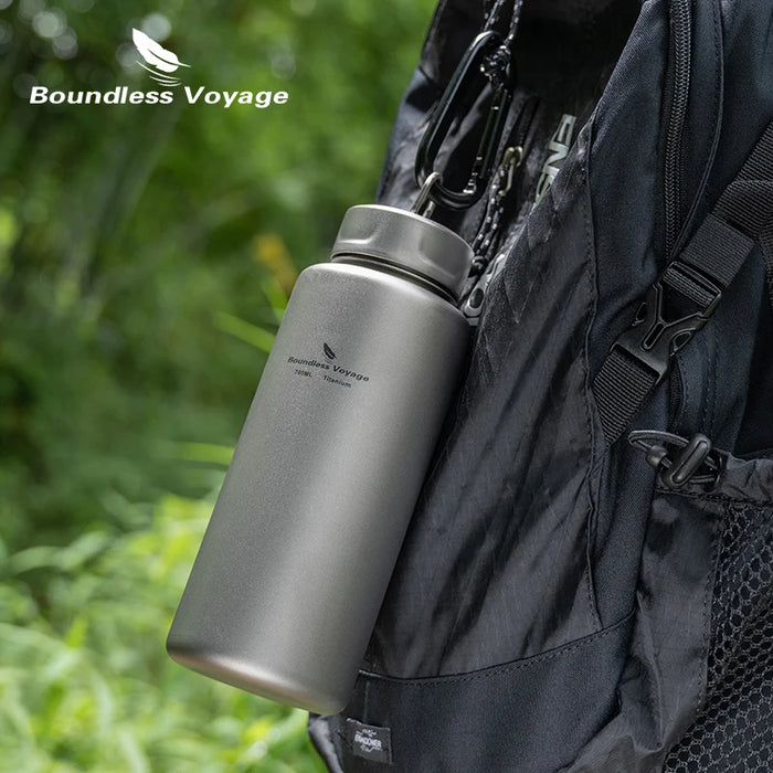 Boundless Voyage 700ml Titanium Sports Bottle – Lightweight, Durable & Wide-Mouth Design