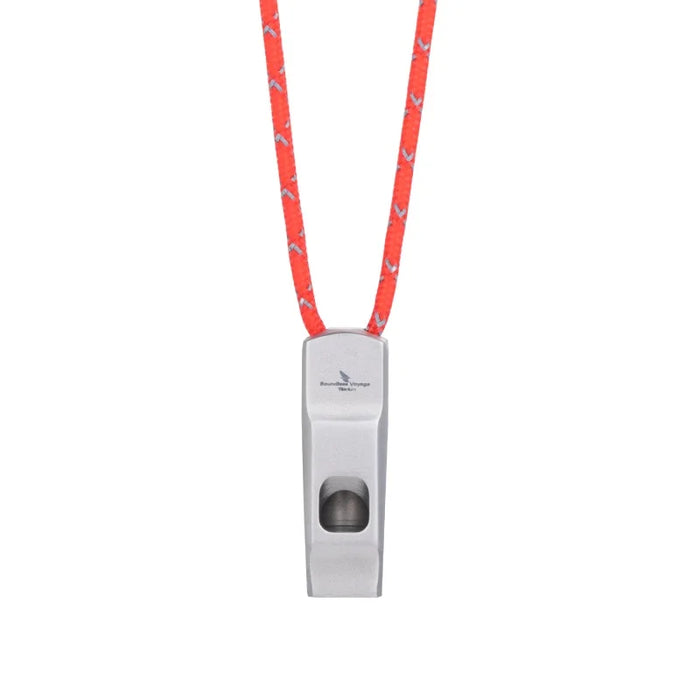 Boundless Voyage Titanium Emergency Survival Whistle with Lanyard – Compact & Durable