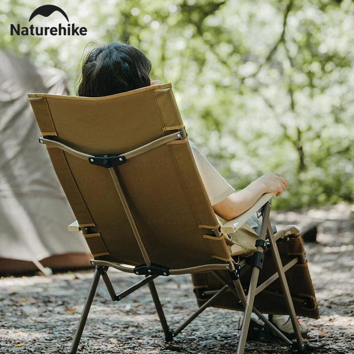 Naturehike Folding Lounger Chair – Quick-Open Recliner with Integrated Footrest for Camping, Beach, and Outdoor Relaxation