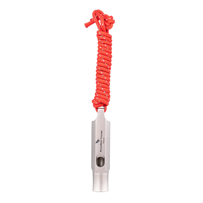 Boundless Voyage Titanium Emergency Survival Whistle with Lanyard – Compact & Durable