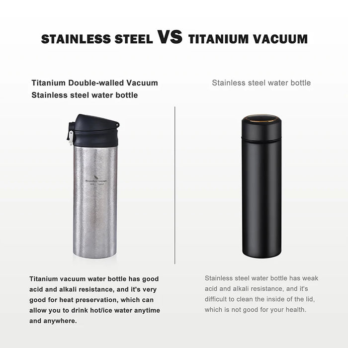 Boundless Voyage Titanium Double-Walled Vacuum Mug – 380ml Thermal Insulation Cup for Coffee & Tea