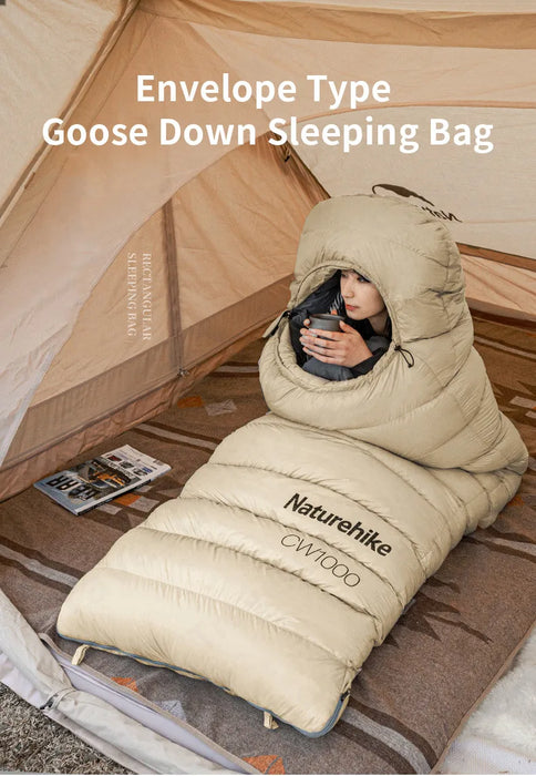 Naturehike Goose Down Sleeping Bag – Ultralight Winter Sleeping Bag for Camping & Travel