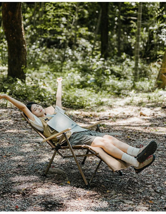 Naturehike Folding Lounger Chair – Quick-Open Recliner with Integrated Footrest for Camping, Beach, and Outdoor Relaxation