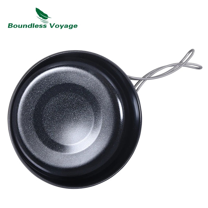 Boundless Voyage Titanium Non-Stick Frying Pan – Lightweight & Durable for Camping & Outdoor Cooking