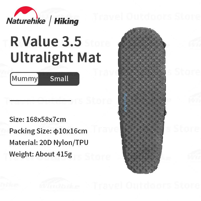 Naturehike R3.5 Inflatable Sleeping Pad – Ultralight Winter Camping Mattress