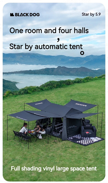 Naturehike BLACKDOG Automatic Tent – Quick-Opening Waterproof Cabin Tent for Family Camping