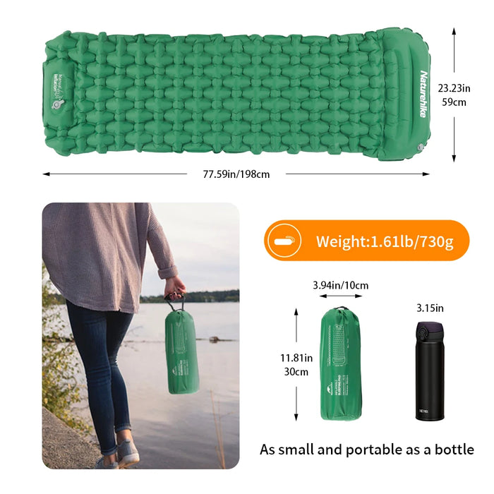 Naturehike Inflatable Camping Mattress – Ultralight Air Sleeping Pad for Outdoor Adventures