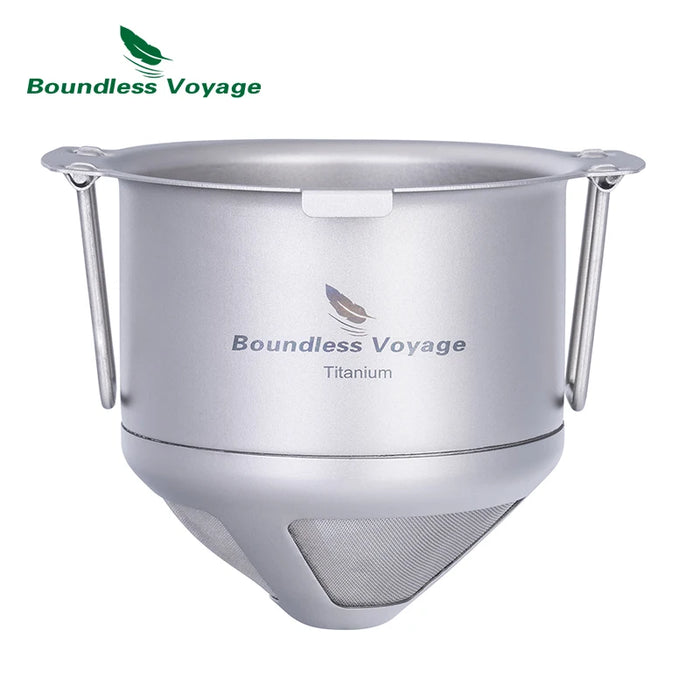 Boundless Voyage Titanium Reusable Coffee Filter – Pour Over & Drip Coffee Maker (Ti6002P)