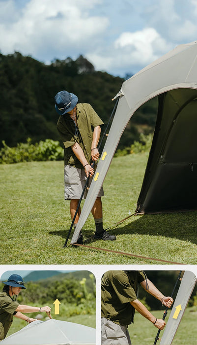 Naturehike Hexagonal Awning Tent – Quick-Opening Sunshade Canopy for Outdoor Camping & Travel