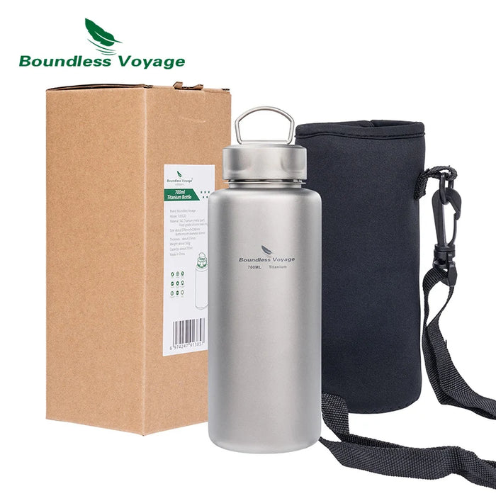 Boundless Voyage 700ml Titanium Sports Bottle – Lightweight, Durable & Wide-Mouth Design