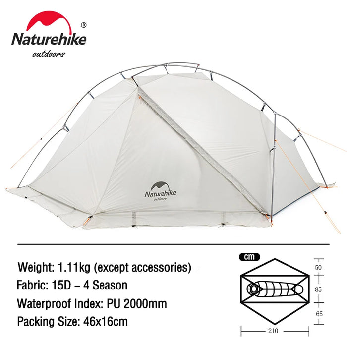 Naturehike VIK Ultralight Single-Person Tent – Waterproof Trekking & Camping Shelter